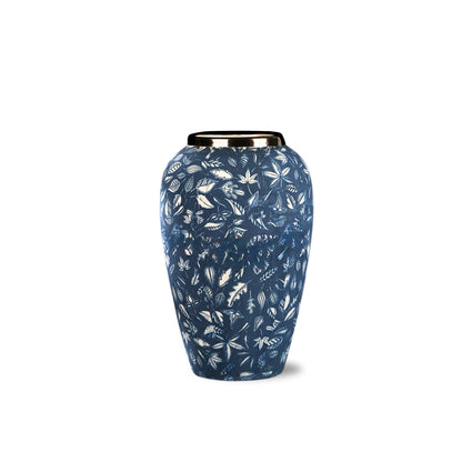 SOGA 30x19cm Blue Medium Ceramic Flower Vase Elegant Living Room Home Decor • LUZ-Vase802