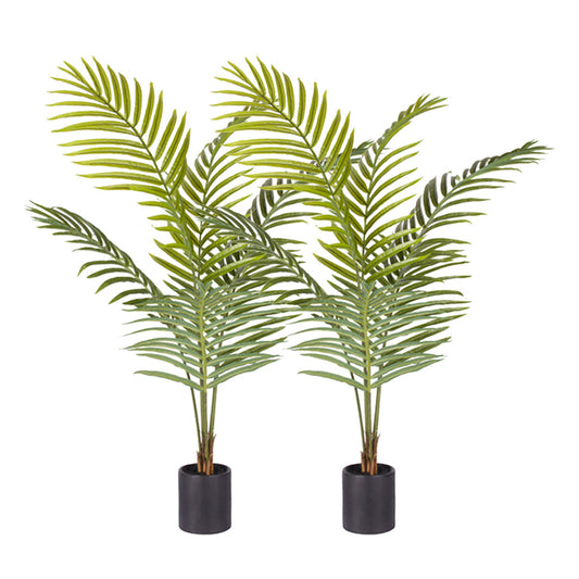 SOGA 2X 120cm Green Artificial Indoor Rogue Areca Palm Tree Fake Tropical Plant Home Office Decor • LUZ-APlant1206SAX2