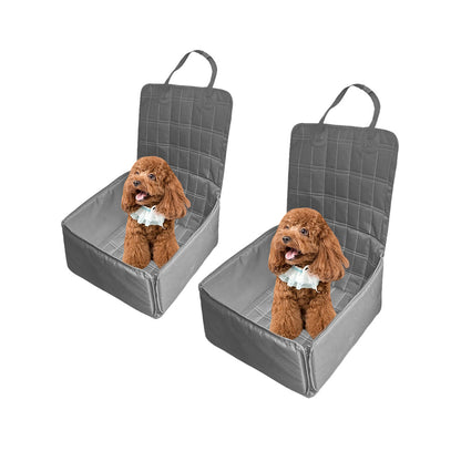SOGA 2X Grey Car Pet Sitting Bag Breathable Safety Travel Portable Carrier Pouch Travel Essentials • LUZ-CarPetBag071X2
