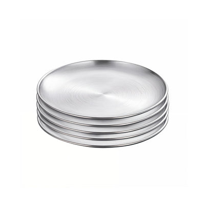 SOGA 20cm Premium Silver Grilling Plate  Durable, Heat Resistan  Perfect for BBQs and Outdoor Cooking Kitchen Essential • LUZ-VICPlate53
