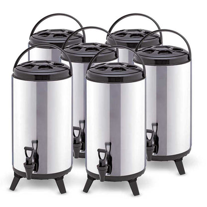 SOGA 6X 16L Portable Insulated Cold/Heat Coffee Tea Beer Barrel Brew Pot With Dispenser • LUZ-BeverageDispenser16LX6