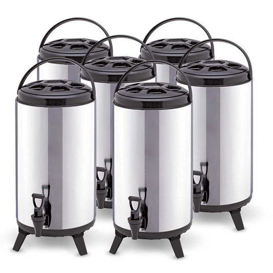 SOGA 6X 16L Portable Insulated Cold/Heat Coffee Tea Beer Barrel Brew Pot With Dispenser • LUZ-BeverageDispenser16LX6