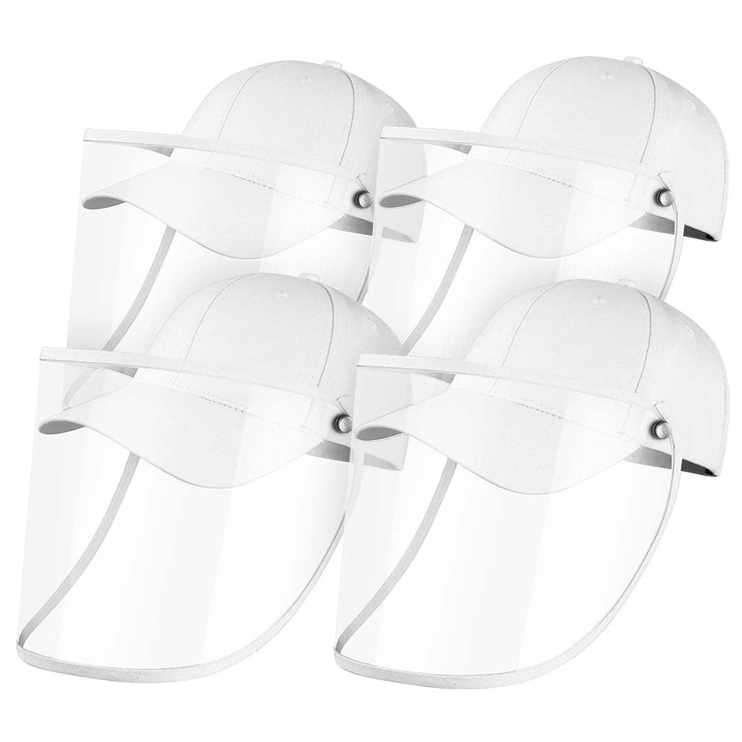 4X Outdoor Protection Hat Anti-Fog Pollution Dust Protective Cap Full Face HD Shield Cover Adult White • LUZ-HatAdultWHTX4