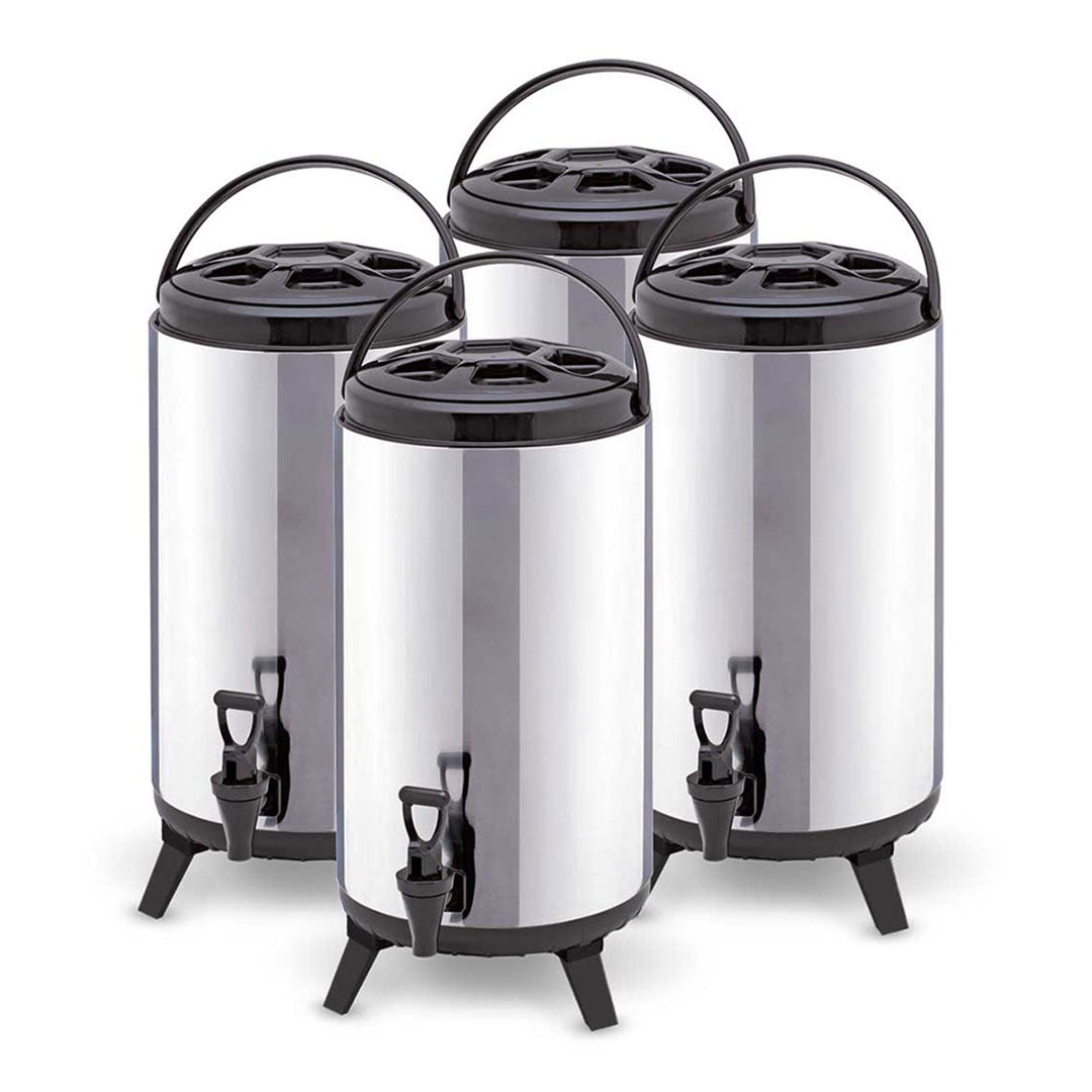 SOGA 4X 14L Portable Insulated Cold/Heat Coffee Tea Beer Barrel Brew Pot With Dispenser • LUZ-BeverageDispenser14LX4