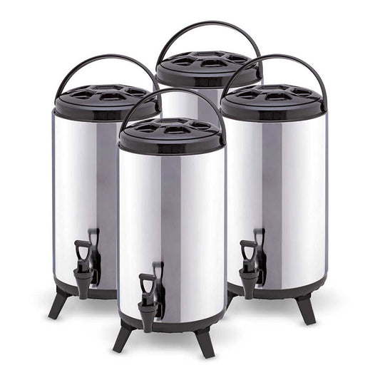SOGA 4X 14L Portable Insulated Cold/Heat Coffee Tea Beer Barrel Brew Pot With Dispenser • LUZ-BeverageDispenser14LX4
