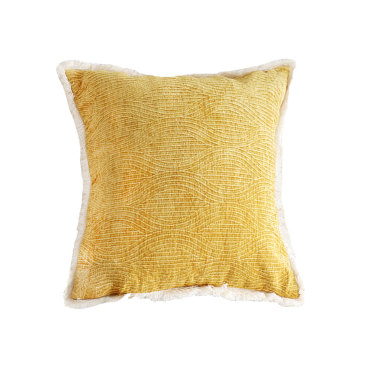 SOGA 50cm Throw Pillow Turmeric Yellow Aesthetic Chenille Texture for Home Decor • LUZ-FrenchCushion313