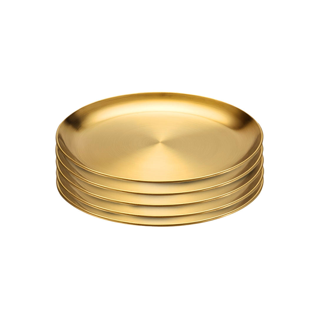 SOGA 20cm Premium Gold Grilling Plate  Durable Heat Resistant, Perfect for BBQs and Outdoor Cooking Kitchen Essential • LUZ-VICPlate59