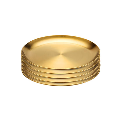 SOGA 20cm Premium Gold Grilling Plate  Durable Heat Resistant, Perfect for BBQs and Outdoor Cooking Kitchen Essential • LUZ-VICPlate59