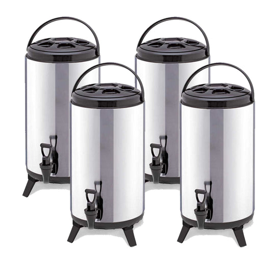 SOGA 4X 18L Portable Insulated Cold/Heat Coffee Tea Beer Barrel Brew Pot With Dispenser • LUZ-BeverageDispenser18LX4