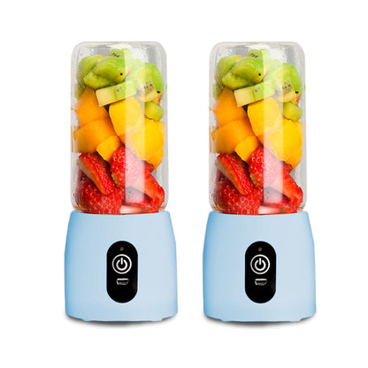 SOGA 2X Portable Mini USB Rechargeable Handheld Juice Extractor Fruit Mixer Juicer Blue • LUZ-JuicerMN2BlueX2