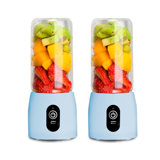 SOGA 2X Portable Mini USB Rechargeable Handheld Juice Extractor Fruit Mixer Juicer Blue • LUZ-JuicerMN2BlueX2