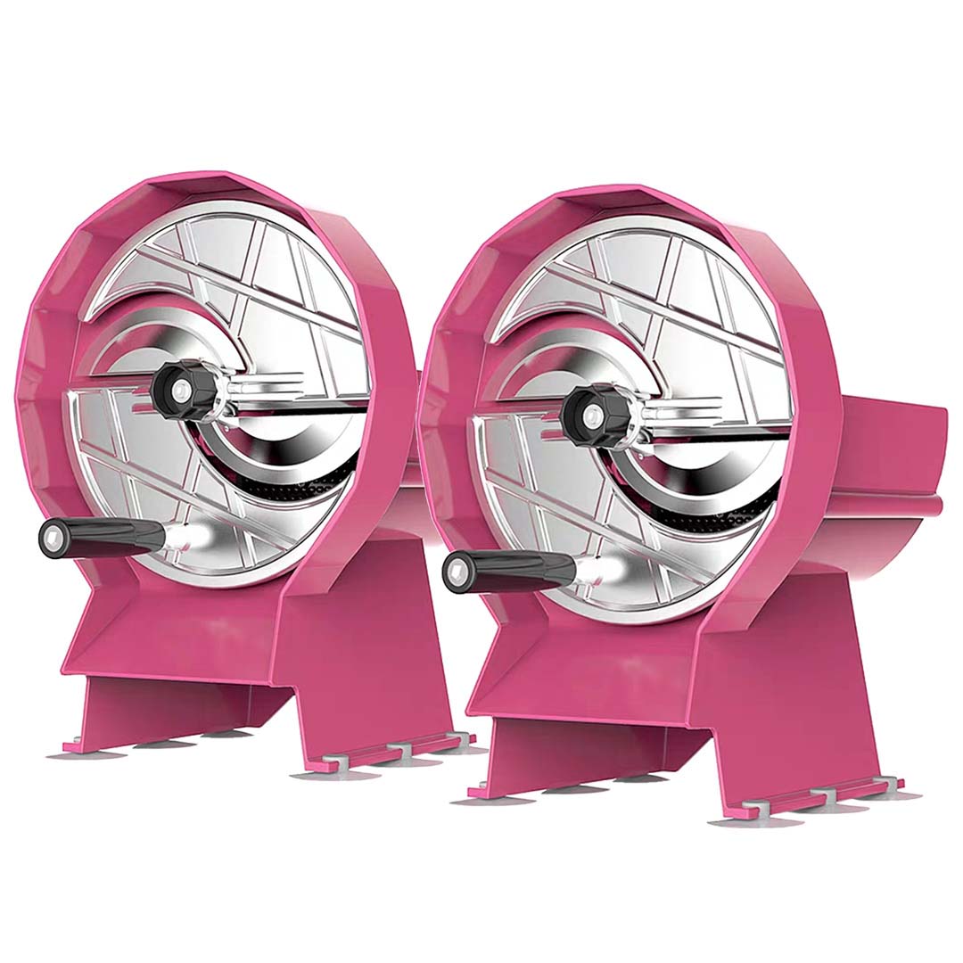 SOGA 2X Commercial Manual Vegetable Fruit Slicer Kitchen Cutter Machine Pink • LUZ-FruitCutterPinkX2