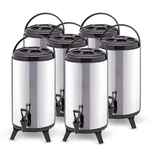 SOGA 6X 12L Portable Insulated Cold/Heat Coffee Tea Beer Barrel Brew Pot With Dispenser • LUZ-BeverageDispenser12LX6