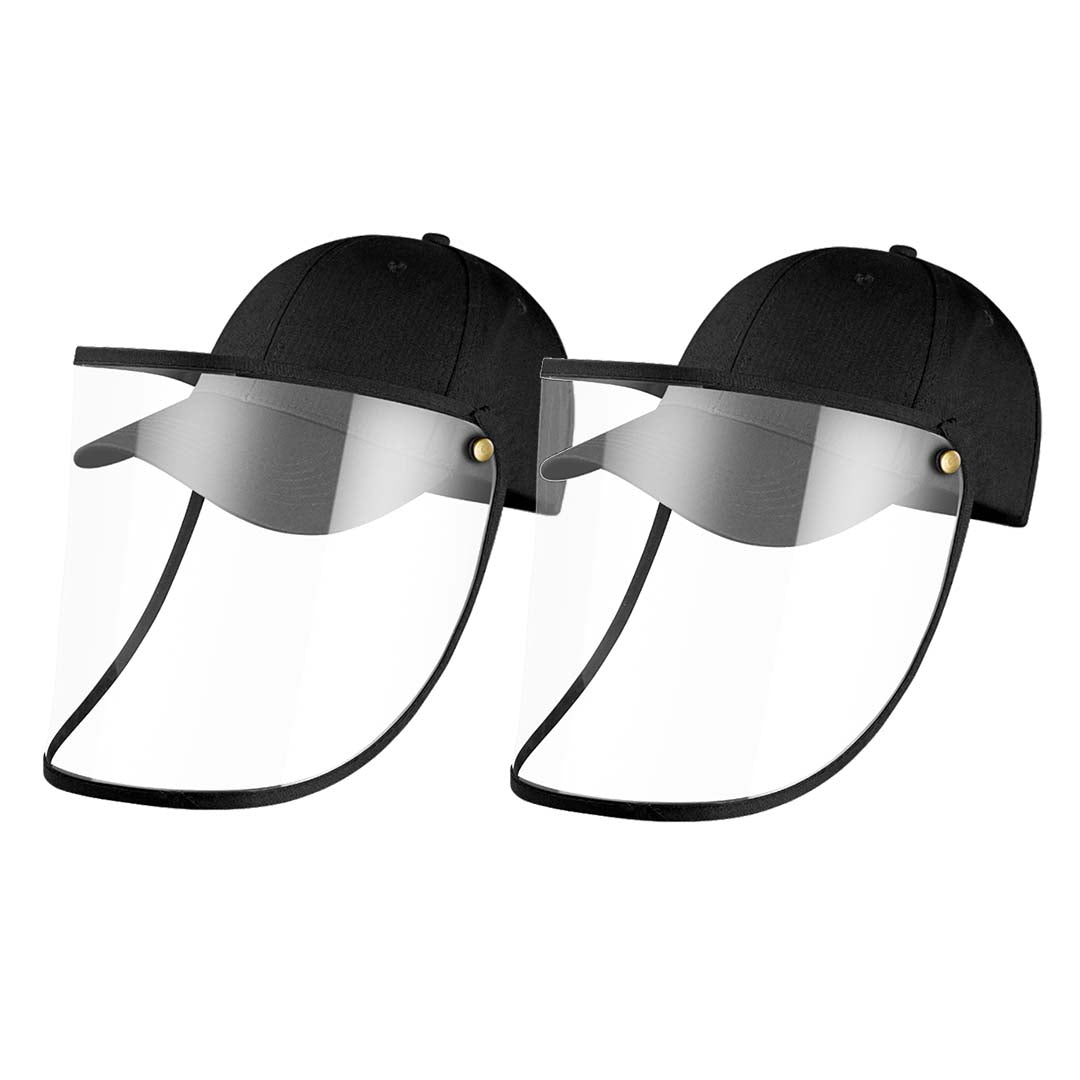 2X Outdoor Protection Hat Anti-Fog Pollution Dust Protective Cap Full Face HD Shield Cover Kids Black • LUZ-HatKidsBLKX2