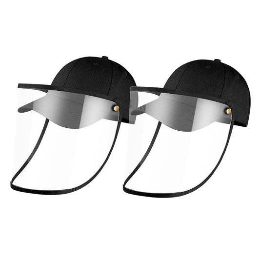 2X Outdoor Protection Hat Anti-Fog Pollution Dust Protective Cap Full Face HD Shield Cover Kids Black • LUZ-HatKidsBLKX2