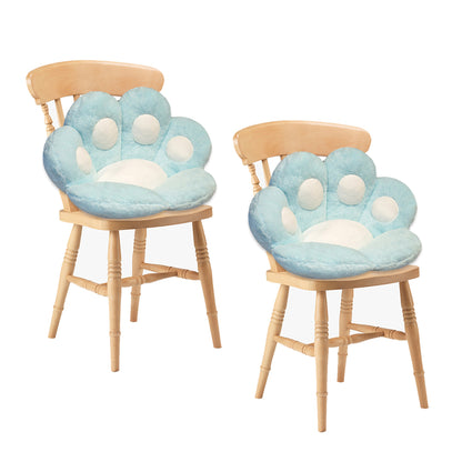 SOGA 2X Blue Paw Shape Cushion Warm Lazy Sofa Decorative Pillow Backseat Plush Mat Home Decor • LUZ-SCushion018X2