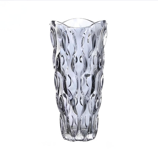 SOGA 30cm Glass Grey Vase Crystal VASE Thick Modern Home Decor • LUZ-GVaseGRY29N
