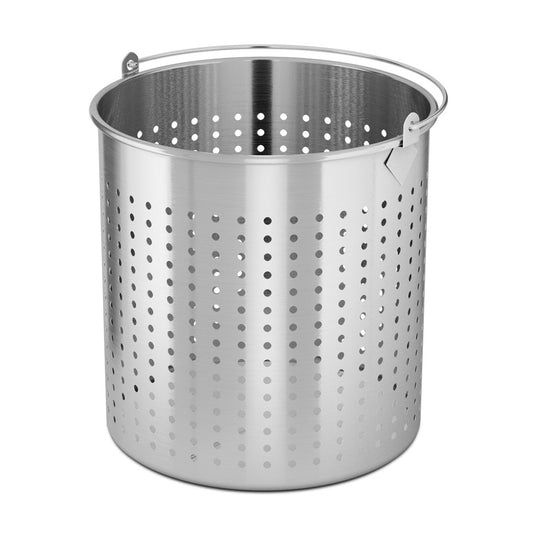 SOGA 71L 18/10 Stainless Steel Perforated Stockpot Basket Pasta Strainer with Handle • LUZ-PastaInsert3905