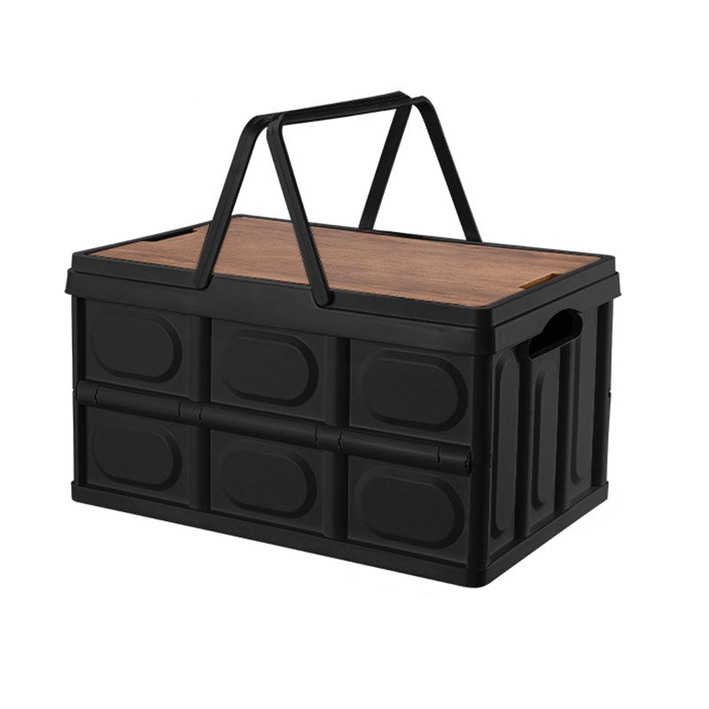 SOGA 34.5 cm 18L Black Car & Camping Foldable Storage Box Crate Stackable Container with Handle • LUZ-StorageBox3707
