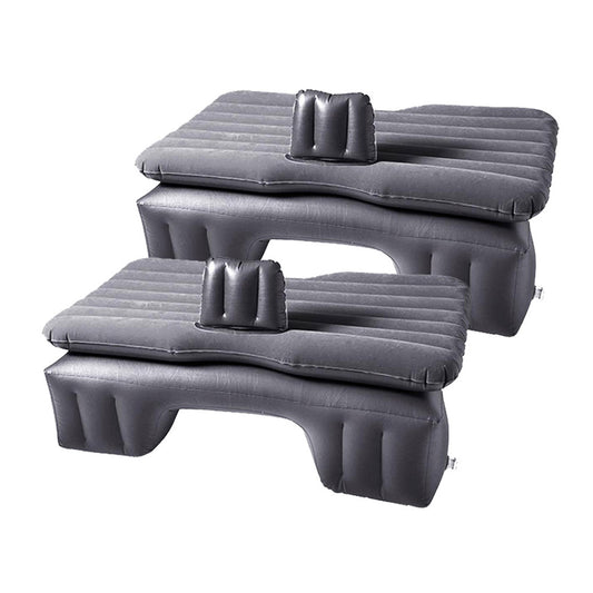 SOGA 2X Inflatable Car Mattress Portable Travel Camping Air Bed Rest Sleeping Bed Grey • LUZ-CarMatGreyX2