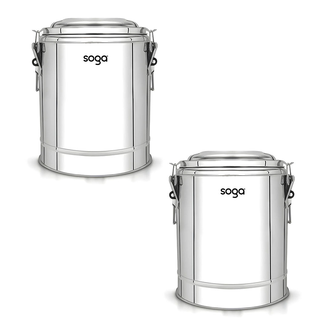 SOGA 2X 40L Stainless Steel Insulated Stock Pot Hot & Cold Beverage Container • LUZ-InsulatedPot3205X2