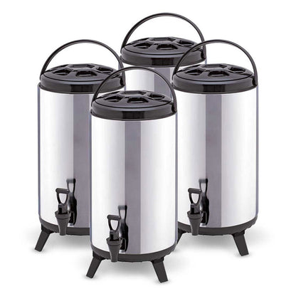 SOGA 4X 16L Portable Insulated Cold/Heat Coffee Tea Beer Barrel Brew Pot With Dispenser • LUZ-BeverageDispenser16LX4