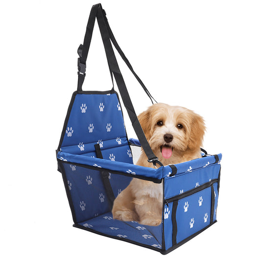 SOGA Waterproof Pet Booster Car Seat Breathable Mesh Safety Travel Portable Dog Carrier Bag Blue • LUZ-CarPetBag013BLU