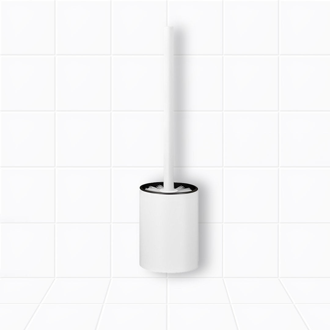 SOGA 27cm Wall-Mounted Toilet Brush with Holder Bathroom Cleaning Scrub White • LUZ-TAN1045