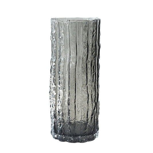 SOGA 30.5cm Handcrafted Grey Glass Vase, Classic Design for Home Decor • LUZ-GVaseGrey305