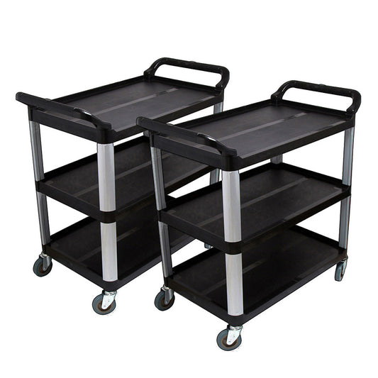 SOGA 2X 3 Tier 83.5x43x95cm Food Trolley Food Waste Cart Food Utility Mechanic Kitchen Small • LUZ-FoodCartRubbishSX2