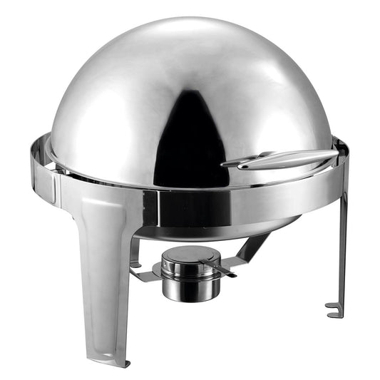 SOGA 6L Stainless Steel Chafing Food Warmer Catering Dish Round Roll Top • LUZ-ChafingDish5638