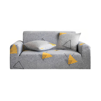 SOGA 2-Seater Geometric Print Sofa Cover Couch Protector High Stretch Lounge Slipcover Home Decor • LUZ-SofaCov214