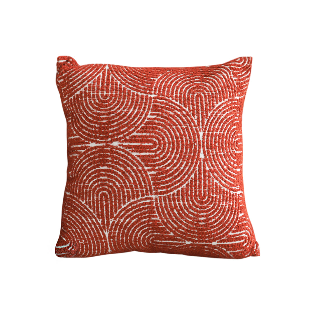 SOGA 50cm Throw Pillow Burgundy Cinnabar Perfect Burnt Indoor and Outdoor Corded for Home Decor • LUZ-FrenchCushion317