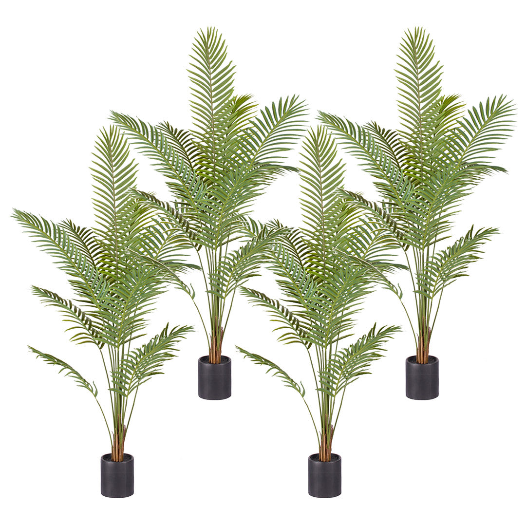SOGA 4X 210cm Green Artificial Indoor Rogue Areca Palm Tree Fake Tropical Plant Home Office Decor • LUZ-APlantSWK21012X4