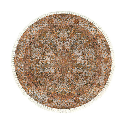 SOGA 120cm Mandala Pattern Circle Area Rugs for Living Room Lounge, Anti-slip Doormat, Home Decor • LUZ-CarpetYH24