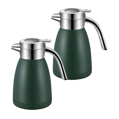 SOGA 2X 1.2L Stainless Steel Insulated Vacuum Flask Water Bottle Green • LUZ-WaterJug12GREX2
