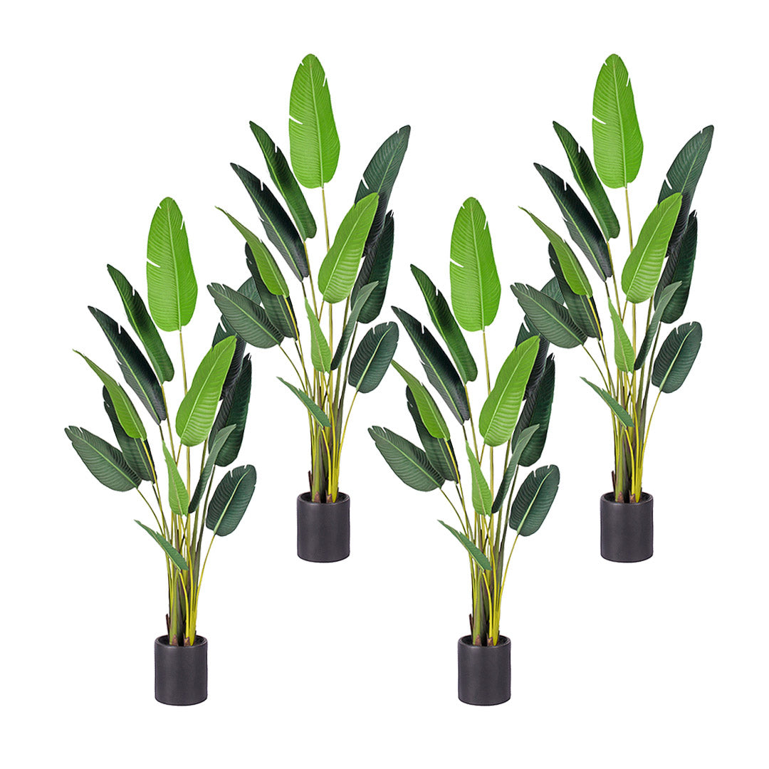 SOGA 4X 220cm Artificial Giant Green Birds of Paradise Tree Fake Tropical Indoor Plant Home Office Decor • LUZ-APlantM22013X4