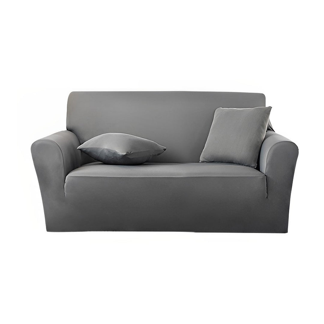 SOGA 2-Seater Grey Sofa Cover Couch Protector High Stretch Lounge Slipcover Home Decor • LUZ-SofaCov210