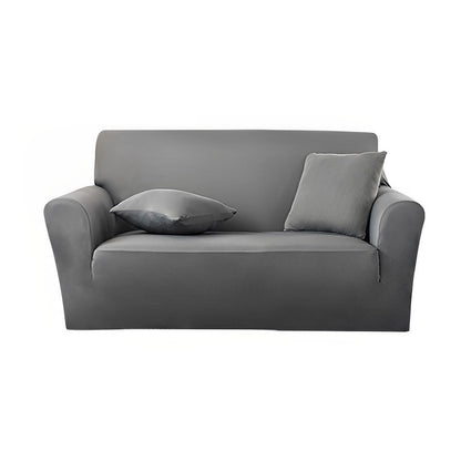 SOGA 2-Seater Grey Sofa Cover Couch Protector High Stretch Lounge Slipcover Home Decor • LUZ-SofaCov210