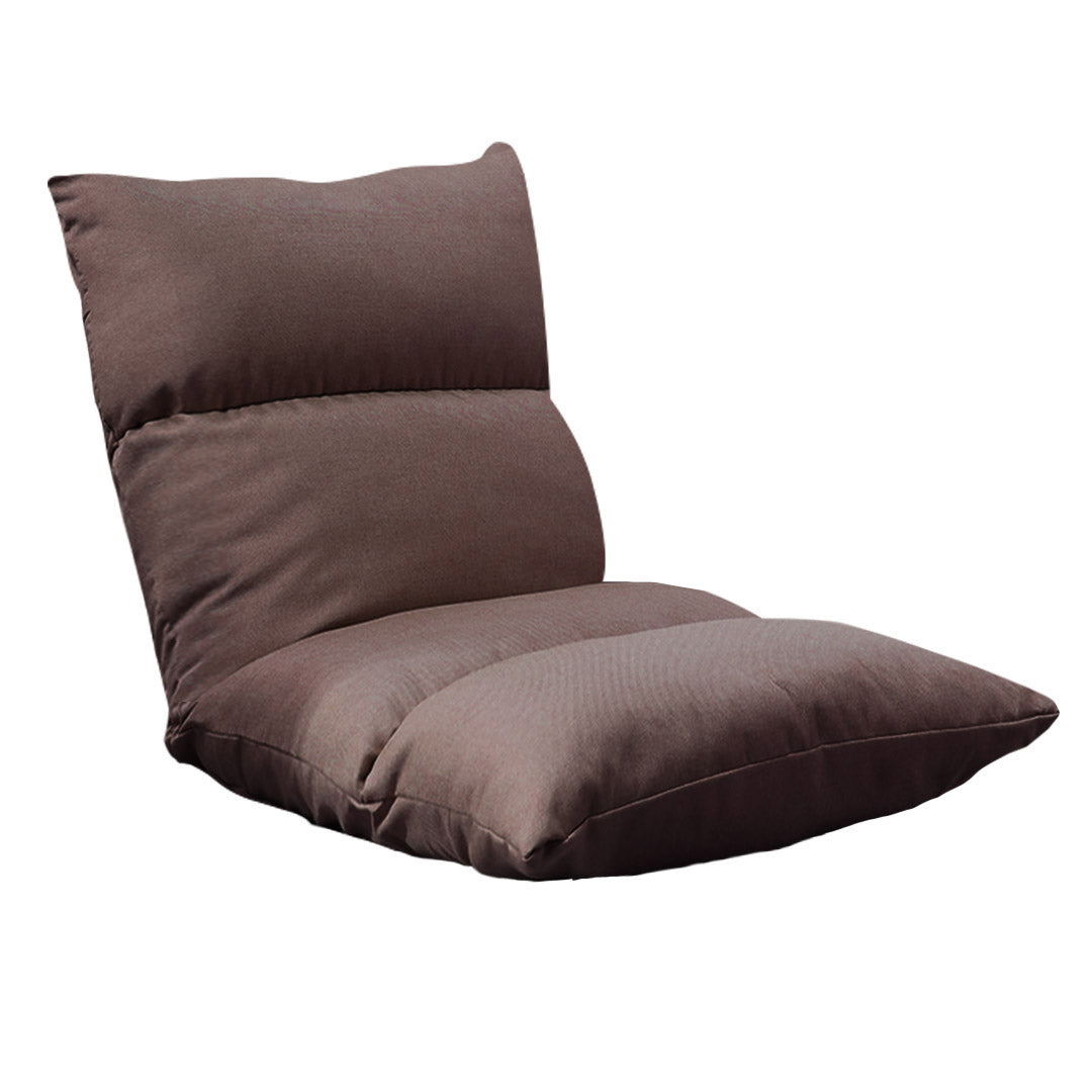 SOGA Lounge Floor Recliner Adjustable Lazy Sofa Bed Folding Game Chair Coffee • LUZ-LoungeFabricCoffee