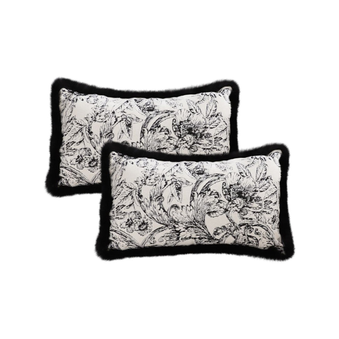 SOGA 2X 35cm Elegant Decorative Luxury Victorian Rose French Embroidery Throw Pillow • LUZ-FrenchCushion224X2