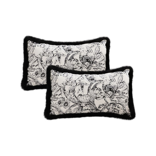 SOGA 2X 35cm Elegant Decorative Luxury Victorian Rose French Embroidery Throw Pillow • LUZ-FrenchCushion224X2