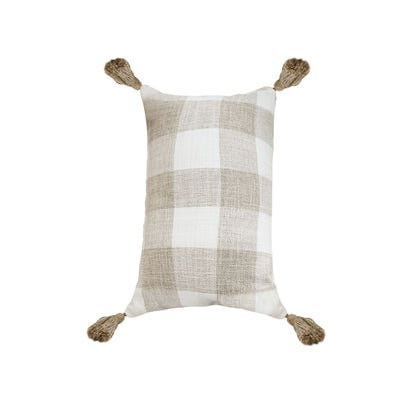 SOGA 35CM Pillow Lumbar Cover Decorative Plaid Farmhouse Cushion Throw Pillow • LUZ-FrenchCushion204