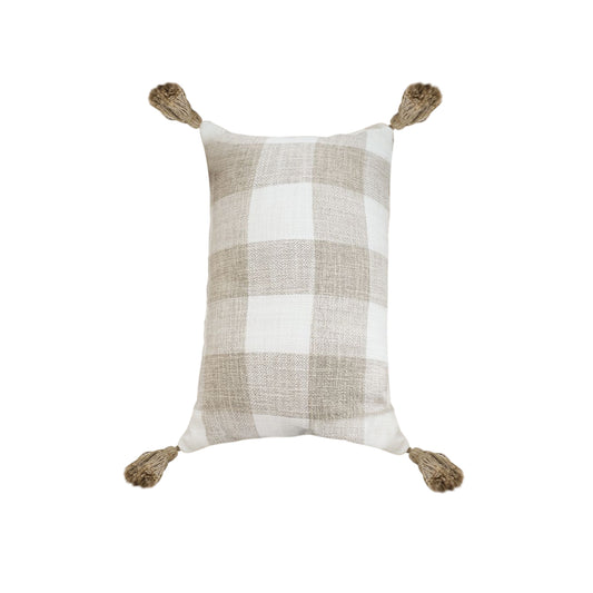 SOGA 35CM Pillow Lumbar Cover Decorative Plaid Farmhouse Cushion Throw Pillow • LUZ-FrenchCushion204