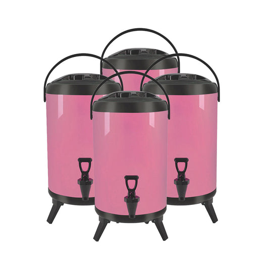 SOGA 4X 10L Stainless Steel Insulated Milk Tea Barrel Hot and Cold Beverage Dispenser Container with Faucet Pink • LUZ-VICDispenser10LPNKX4