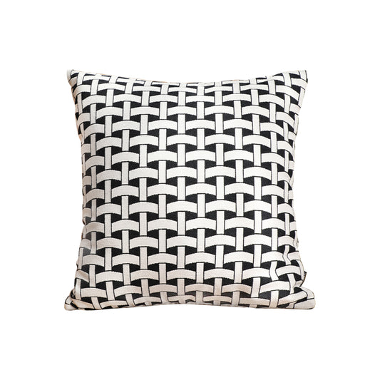 SOGA 50cm Black & White Pattern Throw Pillow Thick Comfort Pro Polyester Fiber Cotton for Home Decor • LUZ-FrenchCushion340