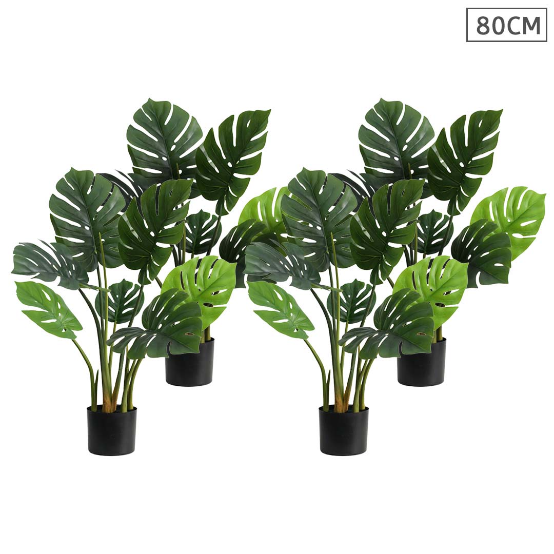 SOGA 4X 80cm Artificial Indoor Potted Turtle Back Fake Decoration Tree Flower Pot Plant • LUZ-APlantFHGP8007X4