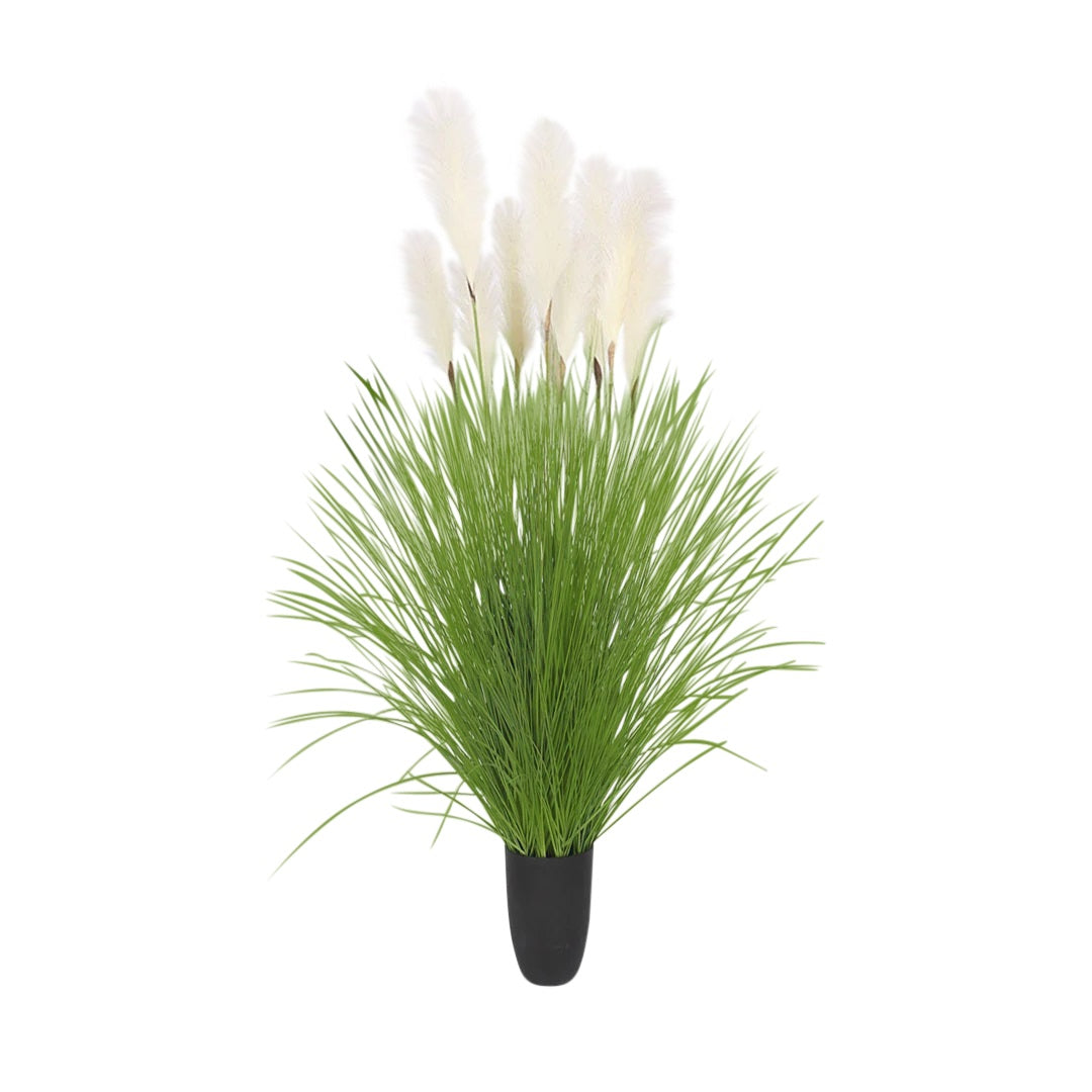 SOGA 137cm Potted Tall Silk Fake Pampas Grass, Artificial Plants Reed Greenery Flowers, Home Decor • LUZ-APlantFH60211