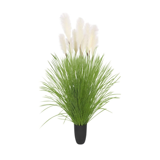 SOGA 137cm Potted Tall Silk Fake Pampas Grass, Artificial Plants Reed Greenery Flowers, Home Decor • LUZ-APlantFH60211