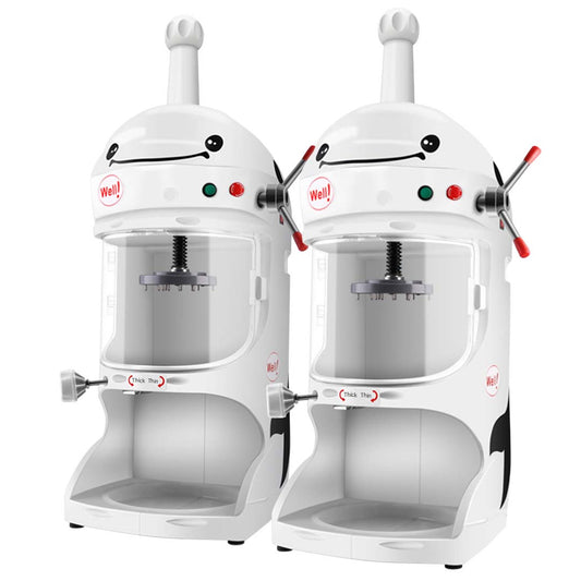 SOGA 2X 350W Commercial Ice Shaver Crusher Machine Automatic Snow Cone Maker • LUZ-IceShaverBY118X2